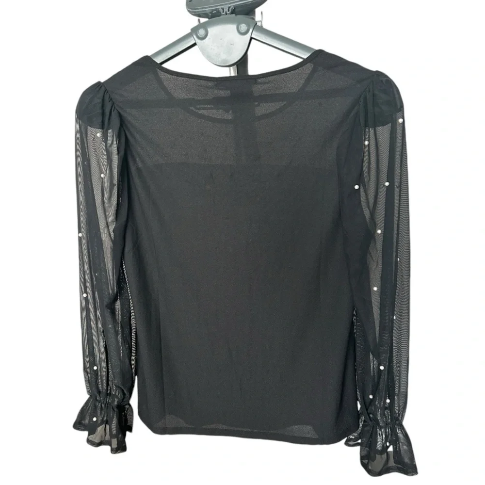 A Love Story Women’s Black Long Sleeve Top in size XL - Picture 2 of 7